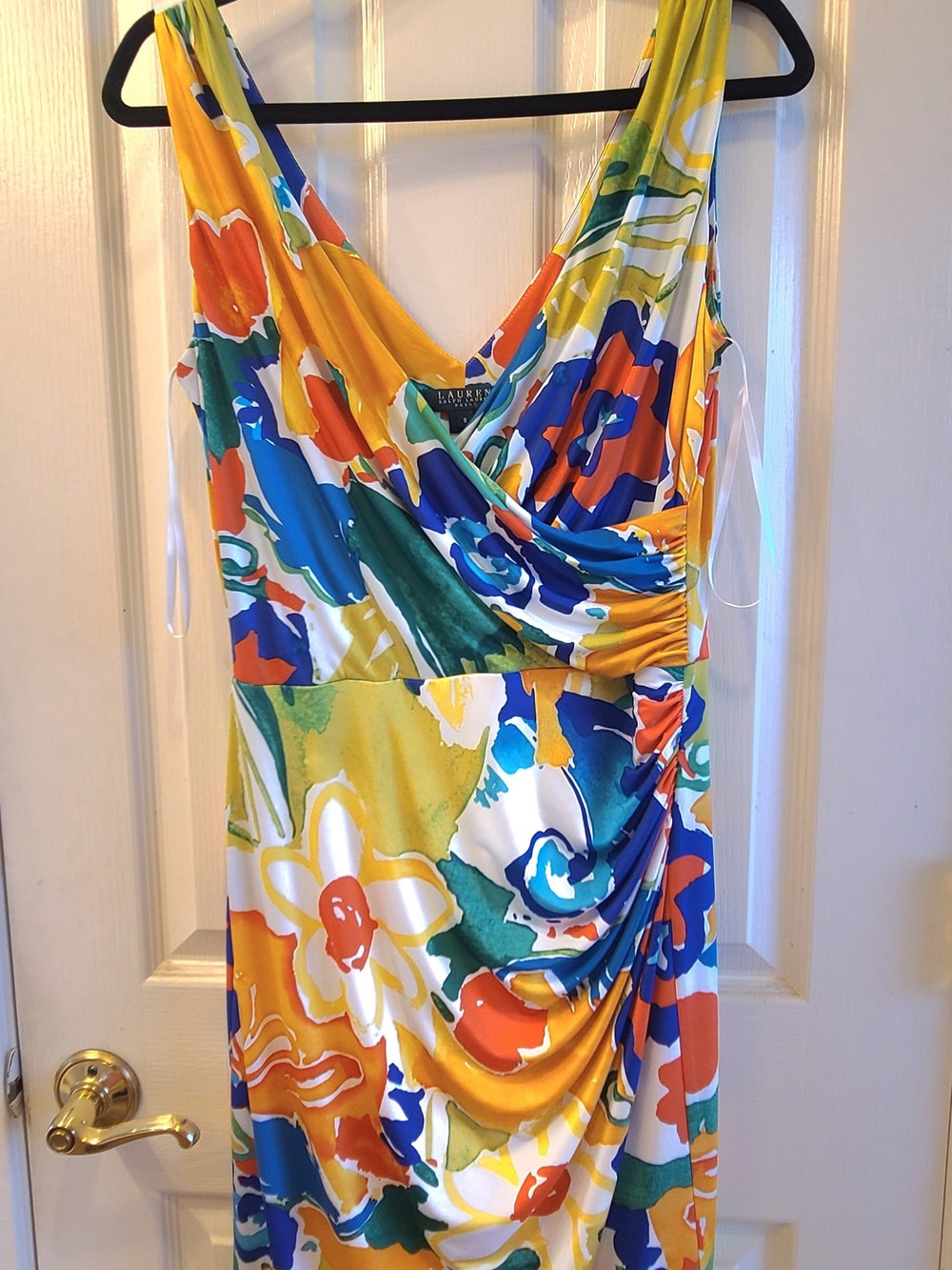 Lauren Ralph Lauren Multicolor Floral Wrap-Style Sundress